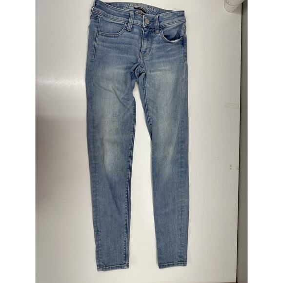 American Eagle Womens Jeans Size 00 Reg Jegging Denim Super Super Stretch - Picture 2 of 11